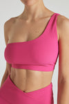 ELECTRIC RIB ONE SHOULDER BRA ELECTRIC YOGA