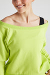 ELECTRIC FLEECE OFF SHOULDER SWEATSHIRT ELECTRIC YOGA