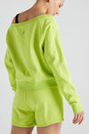 ELECTRIC FLEECE OFF SHOULDER SWEATSHIRT ELECTRIC YOGA