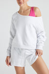 ELECTRIC FLEECE OFF SHOULDER SWEATSHIRT ELECTRIC YOGA