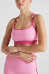 ELECTRIC RIB COLOR BLOCK BRA ELECTRIC YOGA