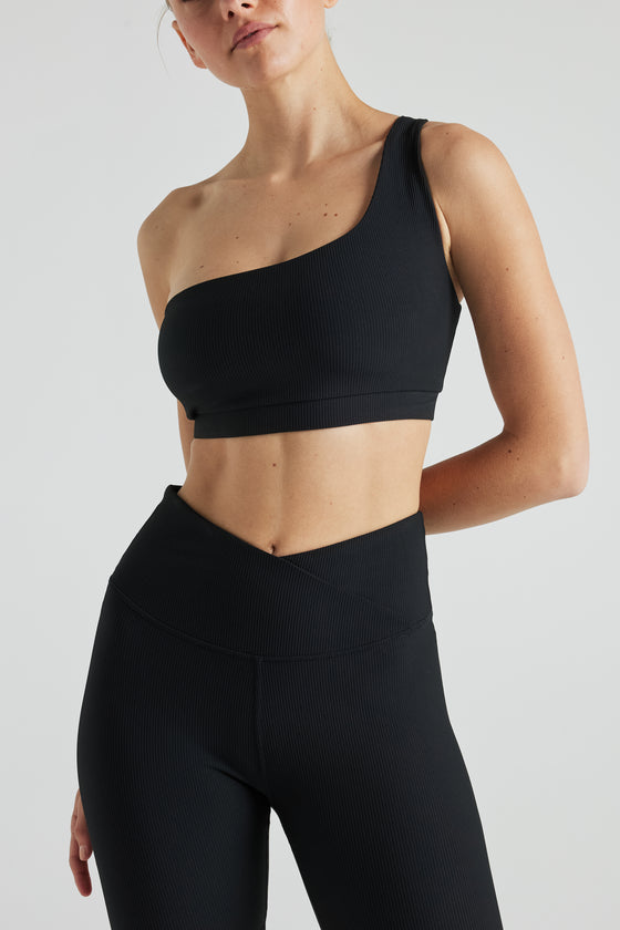 ELECTRIC RIB ONE SHOULDER BRA – Electric Yoga