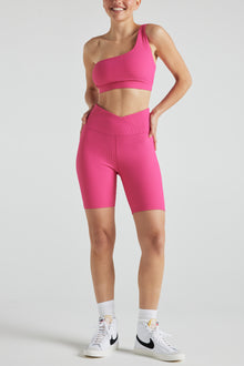  ELECTRIC RIB ONE SHOULDER BRA ELECTRIC YOGA
