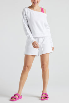  ELECTRIC FLEECE OFF SHOULDER SWEATSHIRT ELECTRIC YOGA